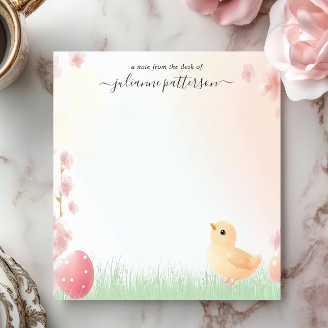 Bloc-note Nom personnalisé de la fleur printanière de poussi (Créateur téléchargé)