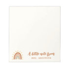 Nom personnalisé de l'enseignant moderne Boho Rain