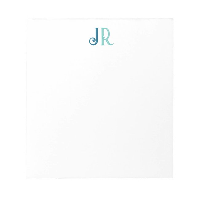 Bloc-note Nom personnalisé Monogramme (Devant)