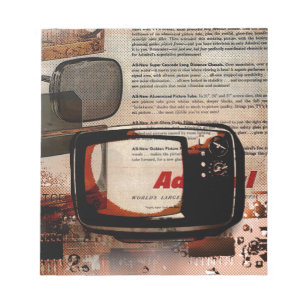 Bloc-note nostalgie journal Retro TV vintage