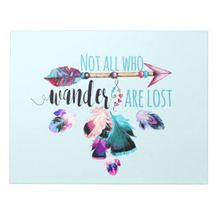 Bloc-note Not All Who Wander Are Lost Bohemian