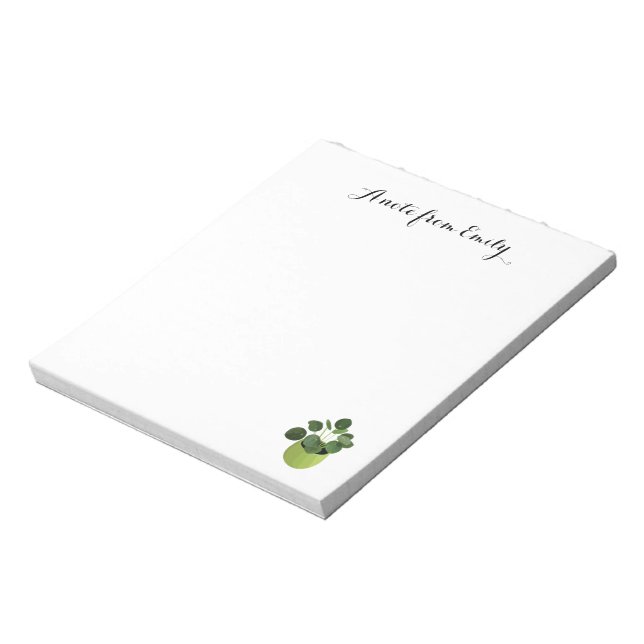 Bloc-note Note De Pilea Peperomioides (Tourné)