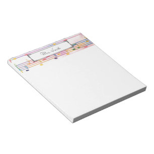 Bloc-note Note Du Musicien De Notes De Musique Colorée