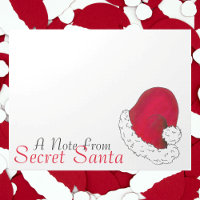 Note Du Père Noël Secret Joyeux Noël Rouge