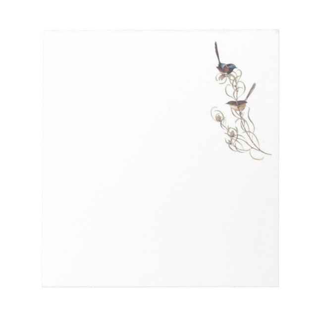 Bloc-note Note Pad avec des Wens Bleus (Devant)