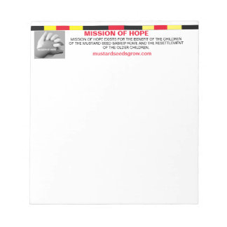 Bloc-note Note Pad pour Mission Hope