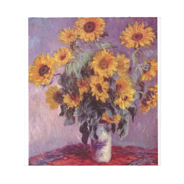 BLOC-NOTE NOTEPAD - MONET SUNFLOWERS (Devant)