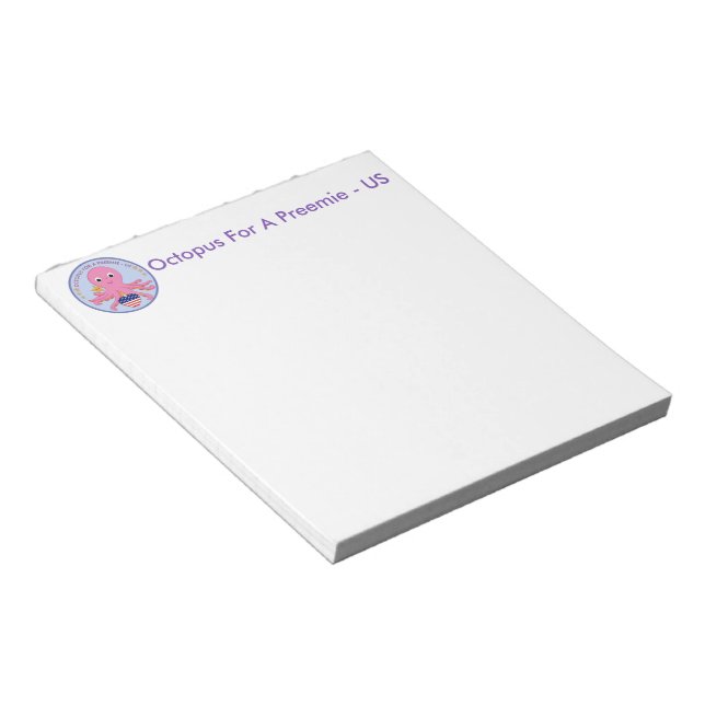 Bloc-note Notepad Octopus Pour Un Preemie US (Incliné)