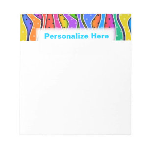 Bloc-note NOTEPAD STRIPES RAINBOW personnalisables