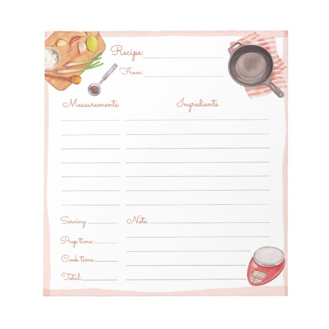 Bloc-note Notepads cuisine (Devant)