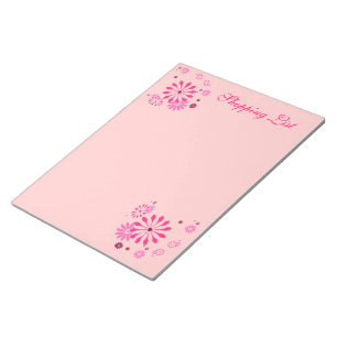 BLOC-NOTE NOTEPADS DESIGNER - LISTE DE COMMERCES - FLEURS RO