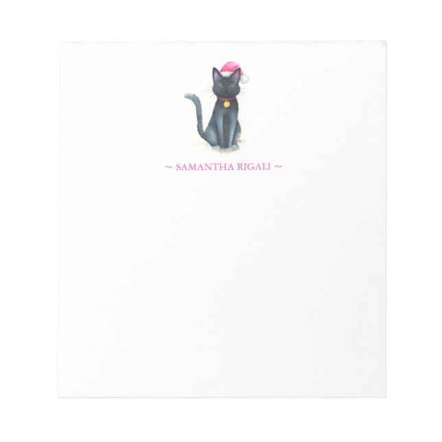 Bloc-note Notepads Noël Chat Noir (Devant)