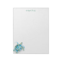 Notepads personnalisées Aquarelle Tortue de mer