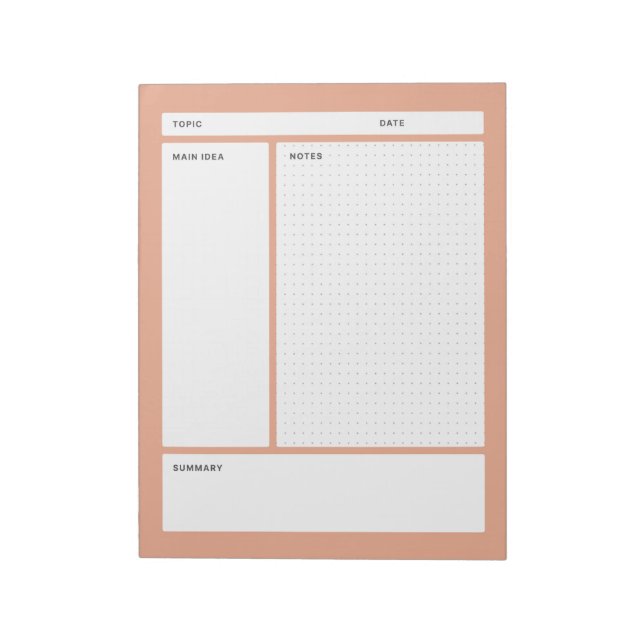 Bloc-note Notes Cornell (point) (Tourné)