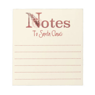 Bloc-note Notes d'aquarelle au Père Noël