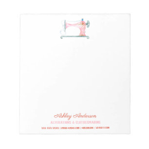 Bloc-note Notes d'aquarelle de la machine à coudre