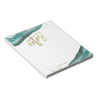 Notes de géographie Turquoise et or Aquarelle