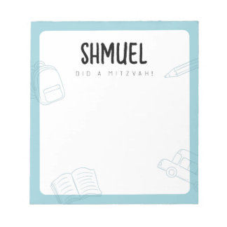 Bloc-note Notes de Mitzvah personnalisées sur mesure