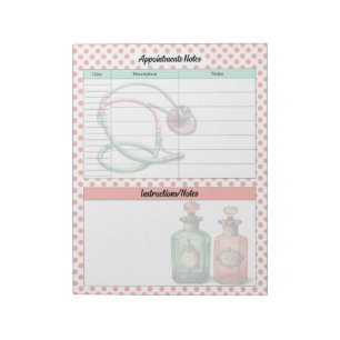 Bloc-note Notes de rendez-vous vintages en soins de santé