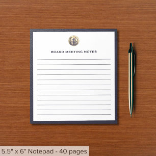 Bloc-note Notes de réunion du Bureau bleu de la Marine