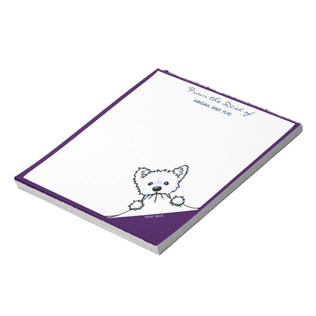 Bloc-note Notes de Terrier Westie KiniArt (Tourné)