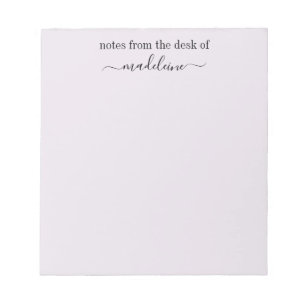 Bloc-note notes du bureau de madeleine
