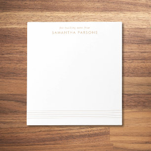 Bloc-note Notes d'un professeur de musique Gold Elegant