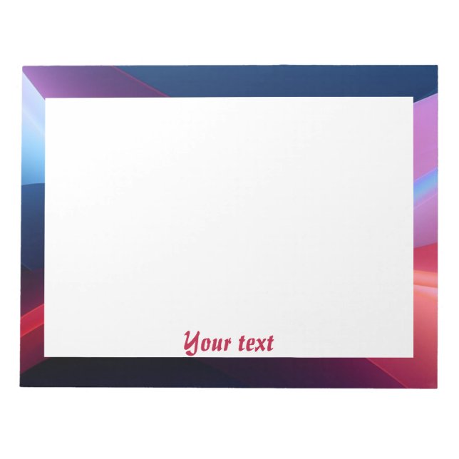 Bloc-note Notes initiales abstraites bleu foncé (Devant)