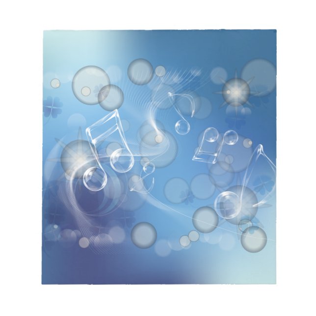 Bloc-note Notes musicales en verre d'Imaginaire (Devant)