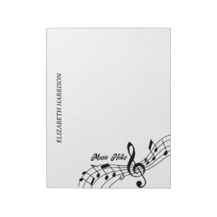 Bloc-note Notes musicales pour l'enseignant Treble Clef Note