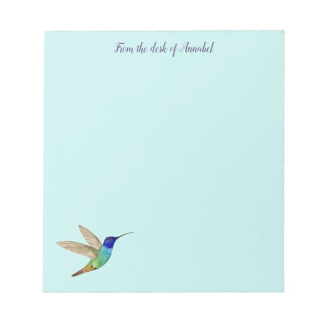 Bloc-note Notes post-it de colibri (Devant)