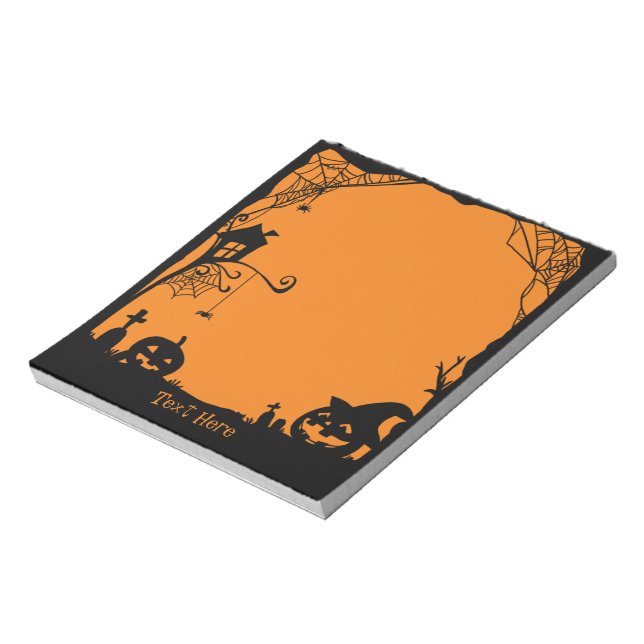 Bloc-note Notes Post-it Halloween noir orange (Tourné)