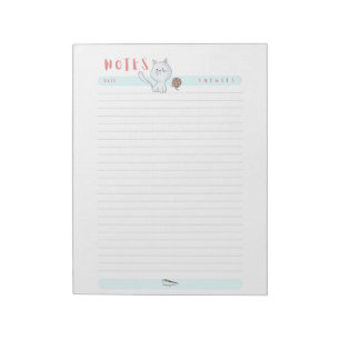 Bloc-note Notes quotidiennes mignonnes roses liées Notespad