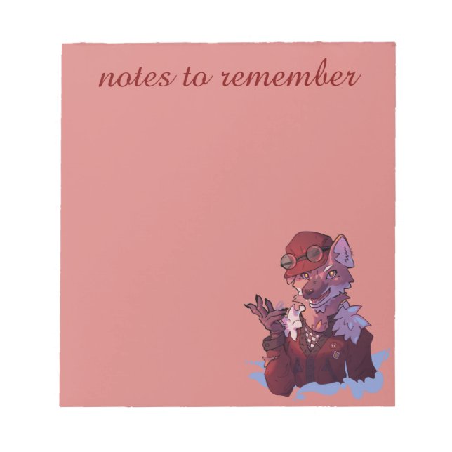 Bloc-note Notes to remember, renard, Fox (Devant)