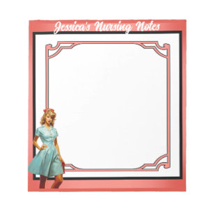 Bloc-note Nourriture Nostalgale mignonne Pinup_ Les infirmiè