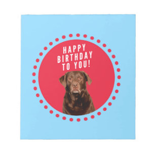 Bloc-note Nouvel anniversaire joyeux du chien de triever Bro