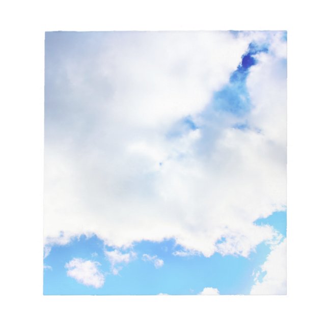 Bloc-note Nuages Blancs Douillets et Ciel Bleu (Devant)