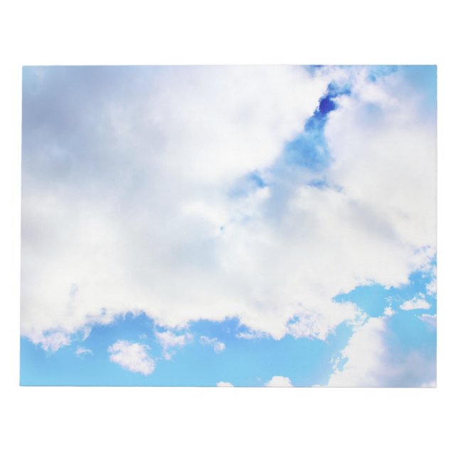 Bloc-note Nuages blancs et ciel bleu (Devant)
