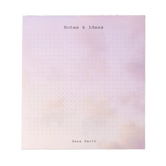 Bloc-note Nuages de rêve personnalisés, grille esthétique pa