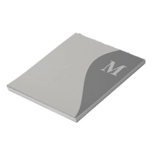 Bloc-note Nuances de gris avec monogramme