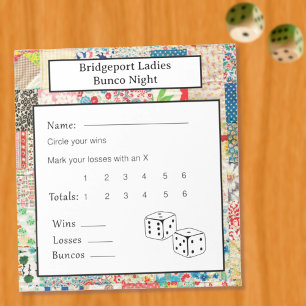 Bloc-note Nuit de Bunco Patchwork Vintage