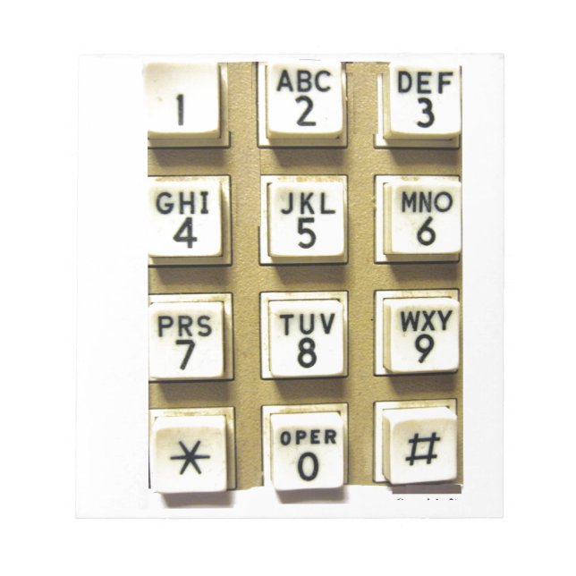 Bloc-note Numéro de téléphone (Devant)