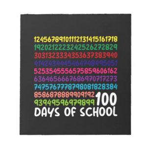 Bloc-note Numéros mathématiques 100e Jour de l'école Enseign
