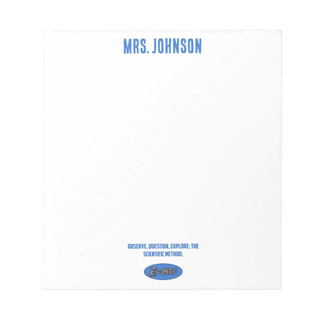 Bloc-note Observe Question Explore: The Scientific Method (Devant)