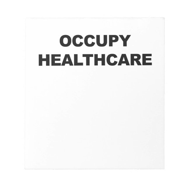 BLOC-NOTE OCCUPER LES SOINS DE SANTÉ (Devant)