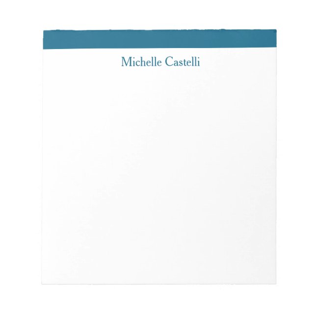 Bloc-note Ocean Blue & White Professionnel Unique Classique (Devant)