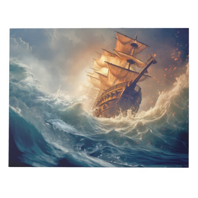 Bloc-note Ocean Nature Force déclenche une catastrophe terre (Devant)