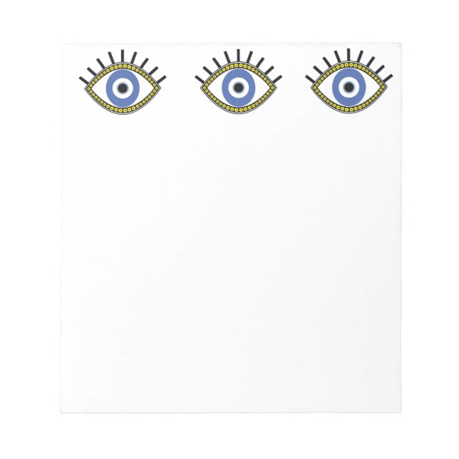 Bloc-note Oeil bleu, bonne chance, protection oculaire grecq (Devant)