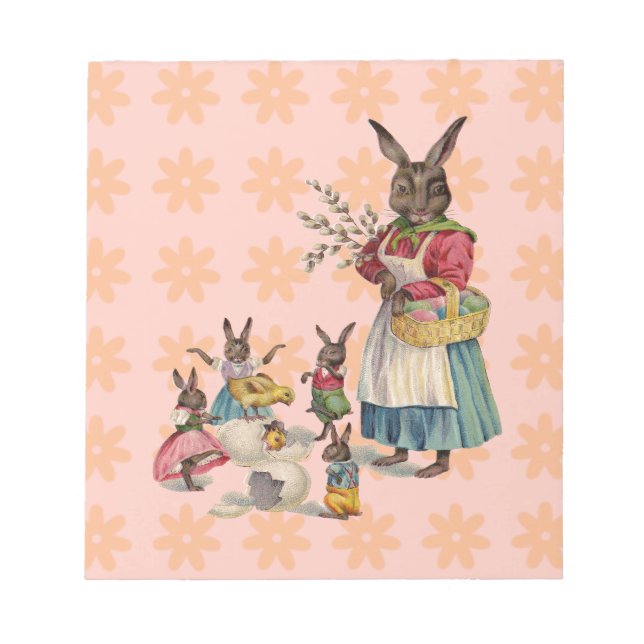 Bloc-note Oeufs de lapin de Pâques (Devant)