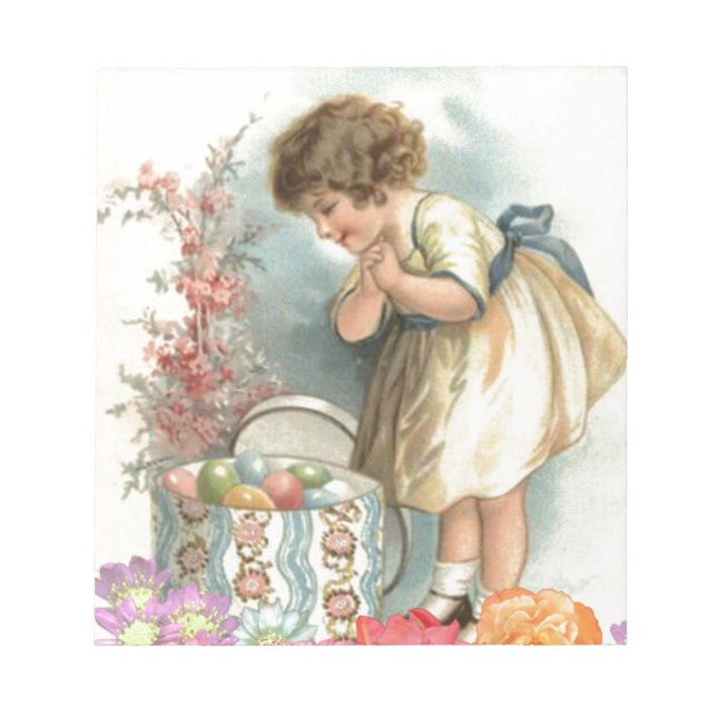 Bloc-note oeufs de pâques victoriens (Devant)